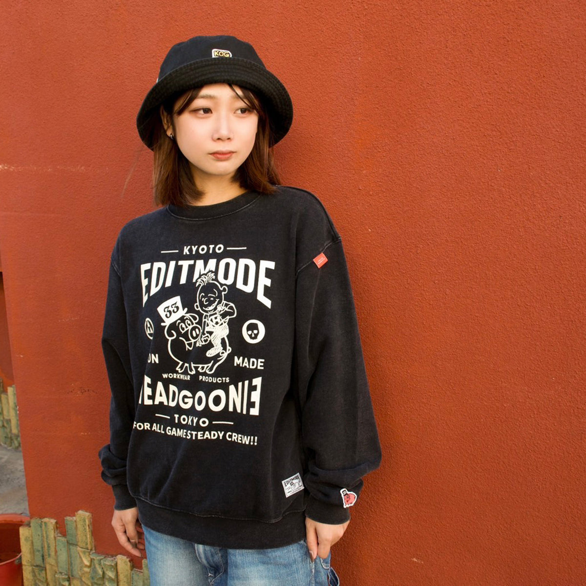 HEADGOONIE×EDITMODE "GOOD FRIENDS"スウェット